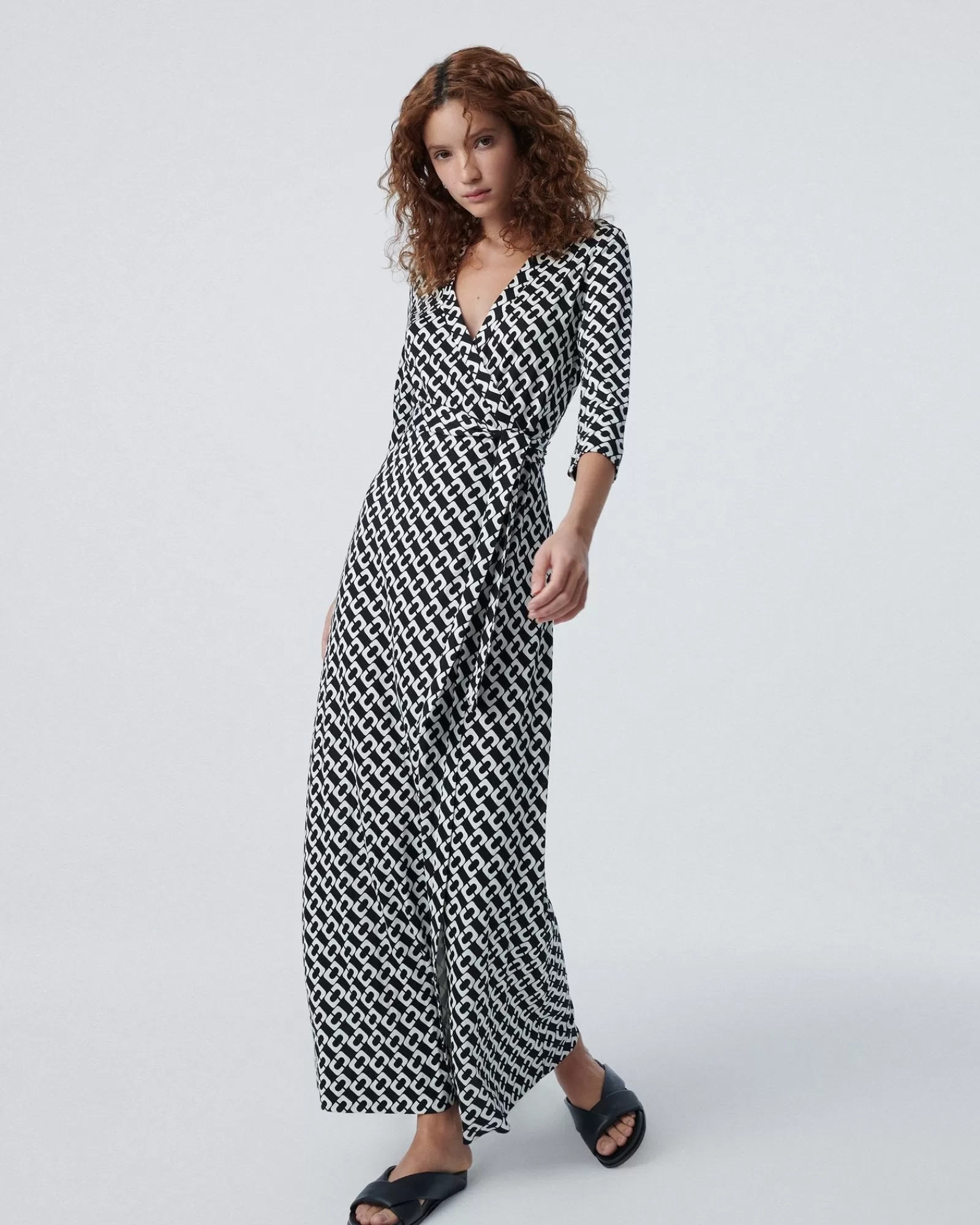 Diane von Furstenberg Abigail Zijden Jersey Jurk-Vrouwen Maxi-Jurken