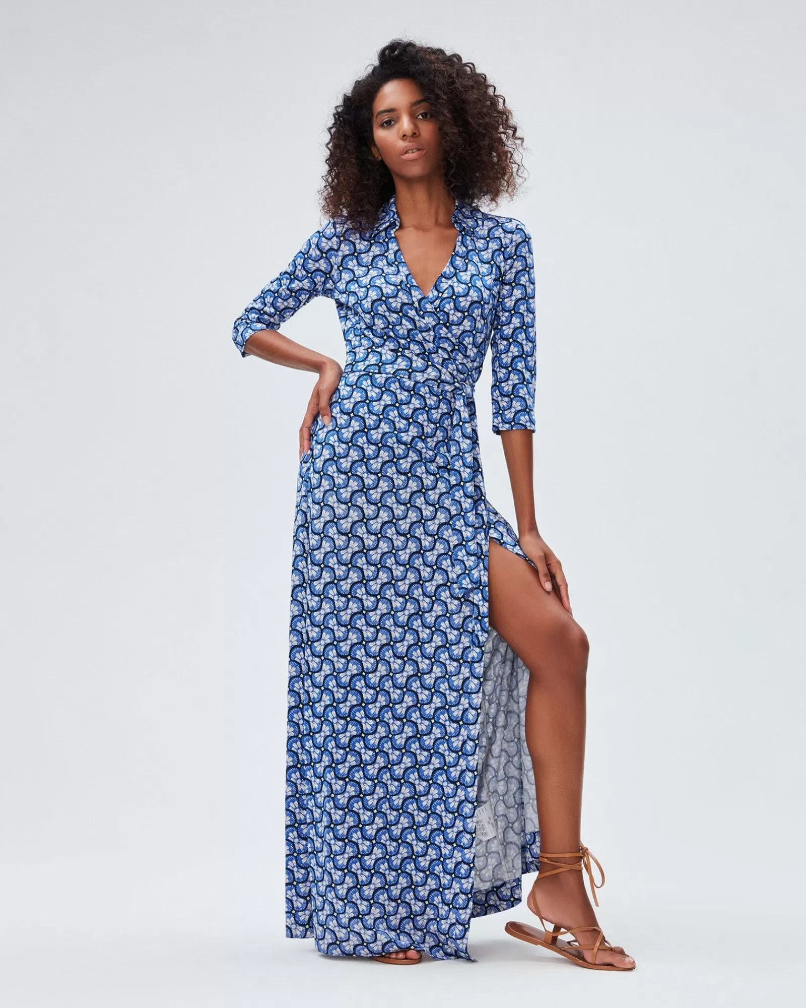 Diane von Furstenberg Abigail Zijden Jersey Maxi-Wikkeljurk-Vrouwen Maxi-Jurken