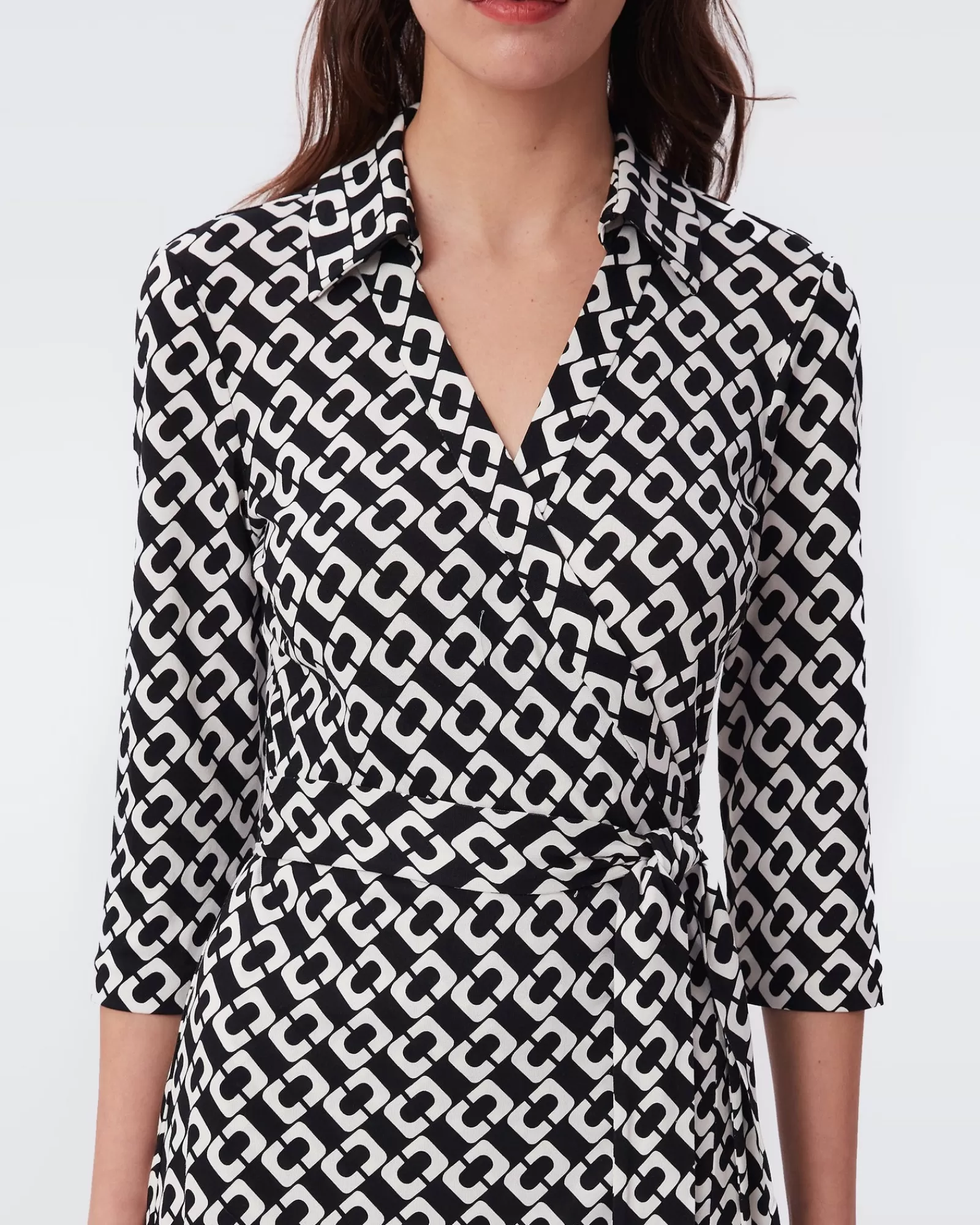 Diane von Furstenberg Abigail Zijden Jersey Midi-Wikkeljurk-Vrouwen Midi-Jurken