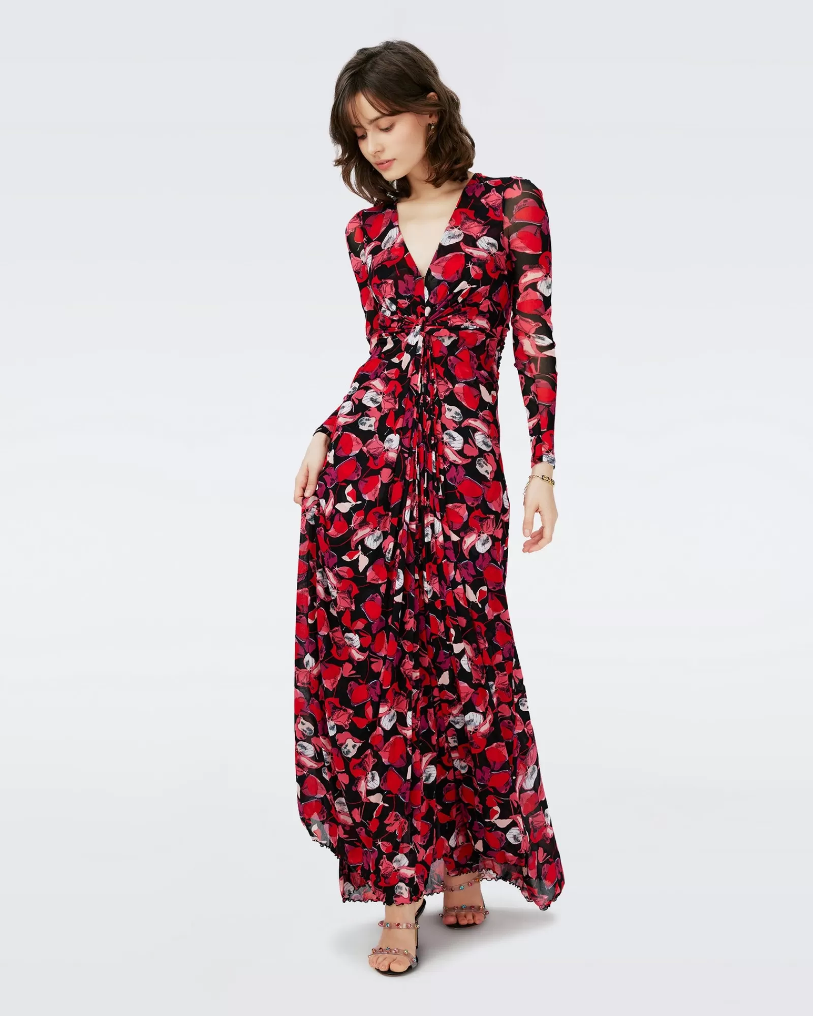 Diane von Furstenberg Adara Mesh-Jurk-Vrouwen Maxi-Jurken