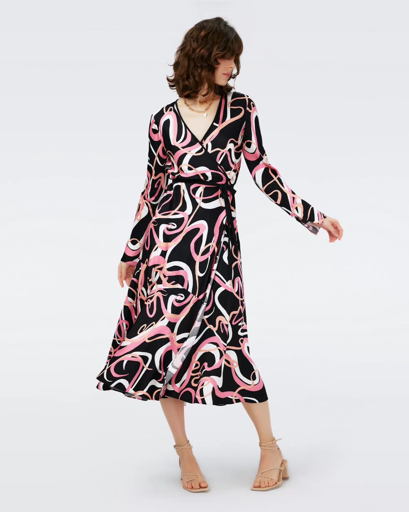 Diane von Furstenberg Anika Wikkeljurk-Vrouwen Midi-Jurken