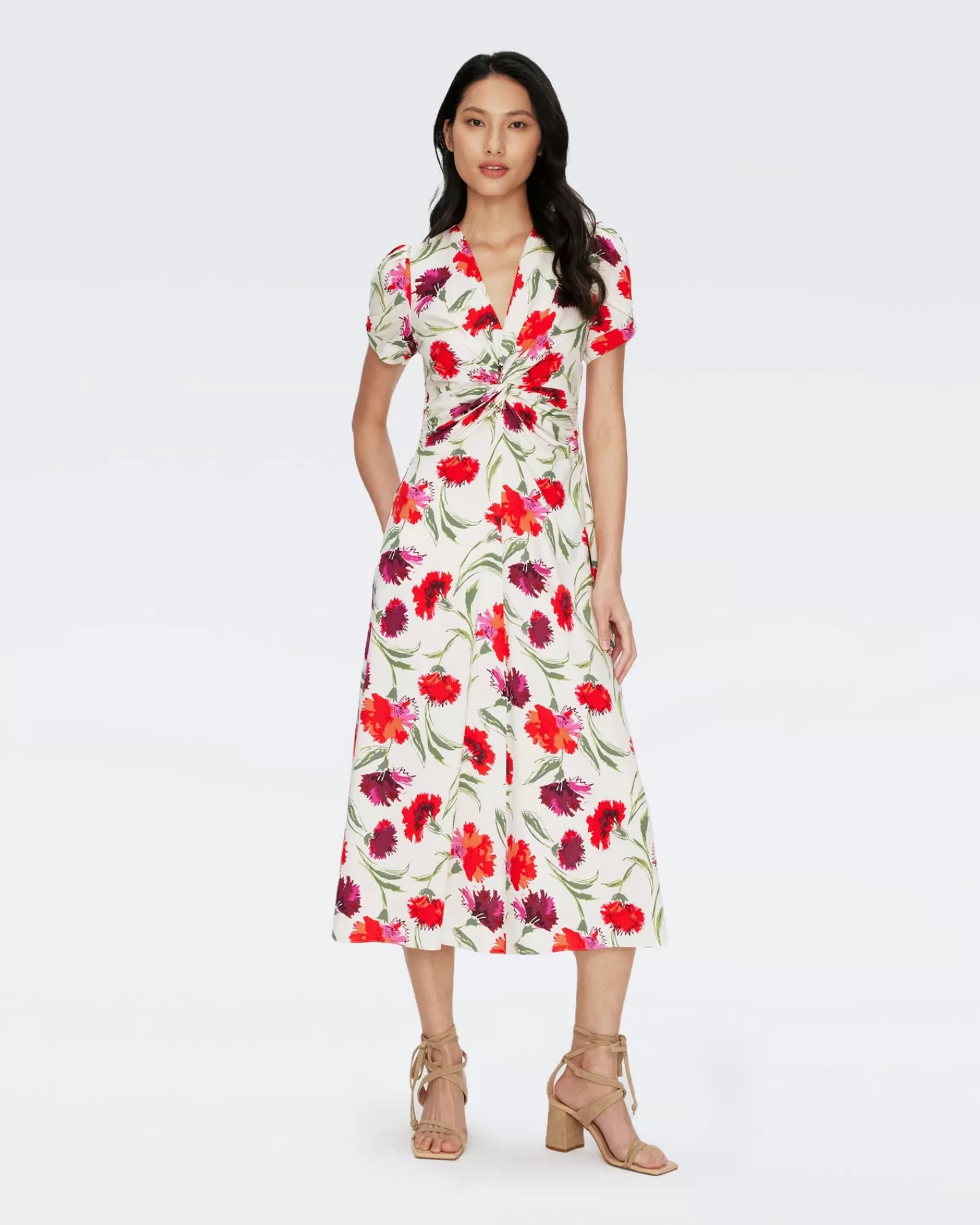 Diane von Furstenberg Clark-Jurk-Vrouwen Midi-Jurken