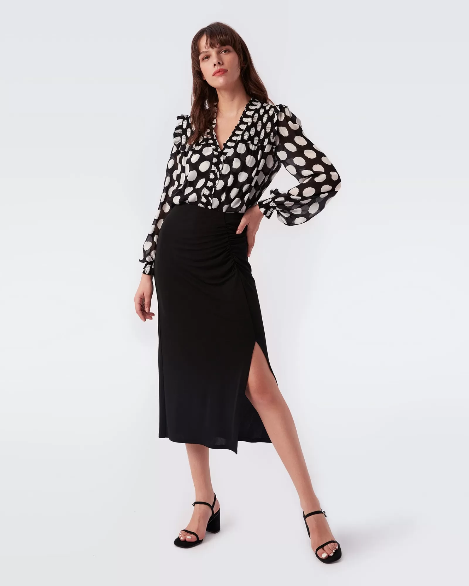 Diane von Furstenberg Cybele Midi-Rok-Vrouwen Midi-Jurken