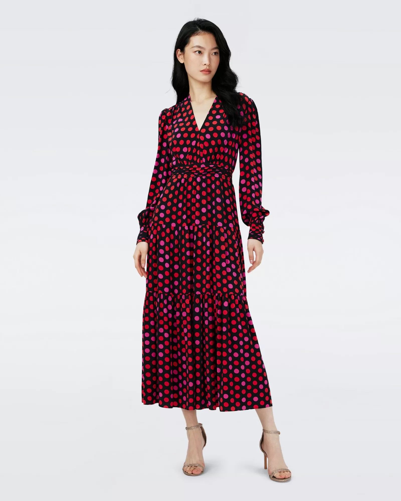 Diane von Furstenberg Gil-Jurk-Vrouwen Midi-Jurken