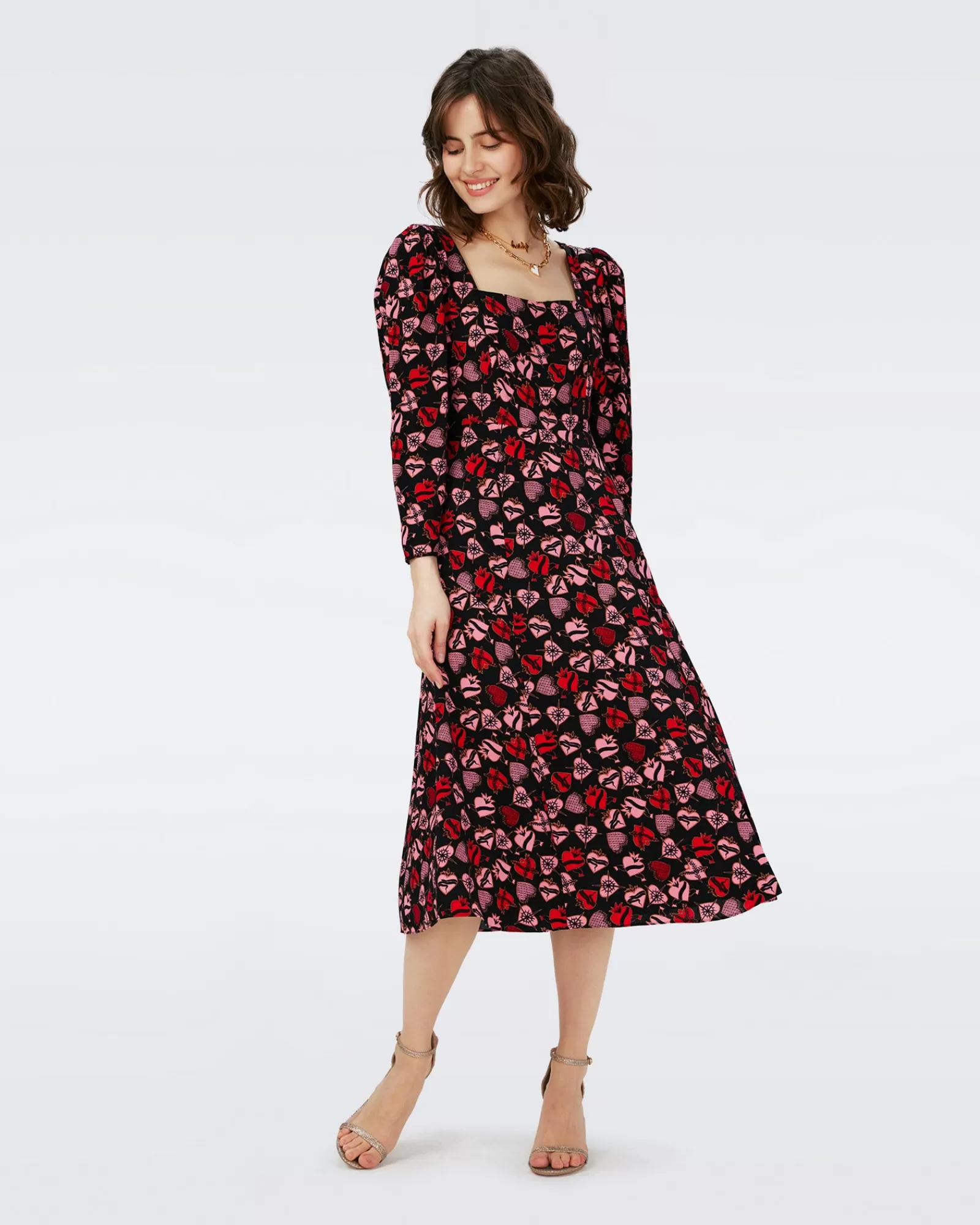 Diane von Furstenberg Joanna-Jurk-Vrouwen Midi-Jurken