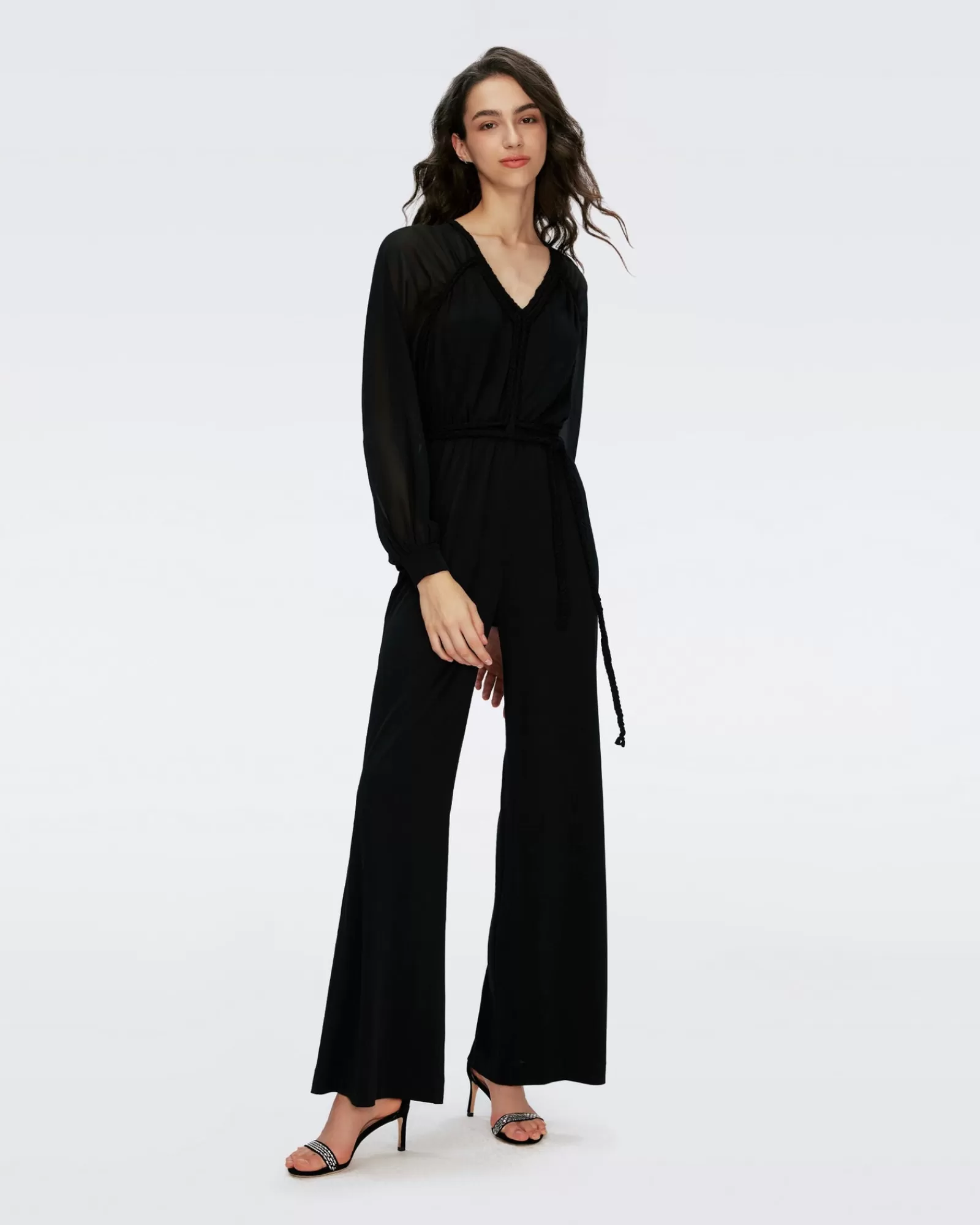 Diane von Furstenberg Ophelia-Jumpsuit-Vrouwen Zwarte Jurken