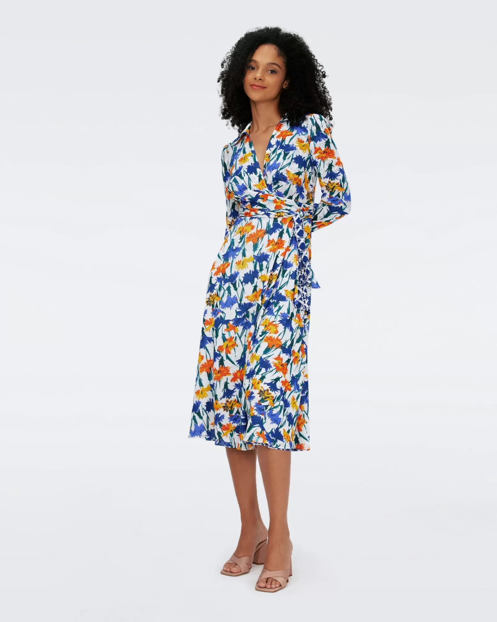 Diane von Furstenberg Phoenix Omkeerbare Mesh-Wikkeljurk-Vrouwen Midi-Jurken